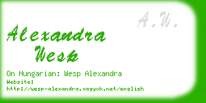 alexandra wesp business card